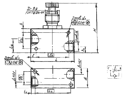 Чертёж пневмодросселя с обратным клапаном ПДМ 04-2, ПДМ 06-2, ПДМ 10-2, ПДМ 16-2, ПДМ 25-2, П-ДМ 04-2, П-ДМ 06-2, П-ДМ 10-2, П-ДМ 16-2, П-ДМ 25-2