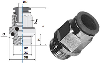 Прямой цановый фитинг чертёж, фото