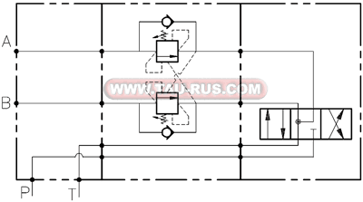 Гидросхема клапана OWC-DE-L10 (001.292.0X0)
