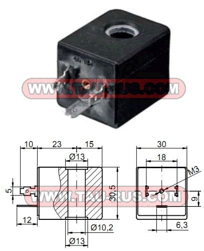Катушка (соленоид) тип 4 для диаметра 10 мм | Катушка (соленоид) 40B, 40C,40E, 40F, 40G, 401, 42E, 42G, 421