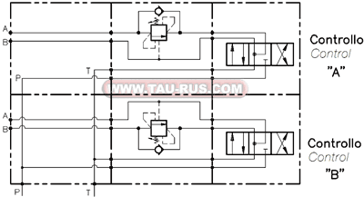 Гидросхема клапана OWC-SE-L6 (001.229.0X0) Гидросхема клапана OWC-SE-L6 (001.229.0X0)