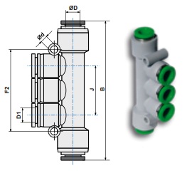 Коллектор цанговый чертёж, фото