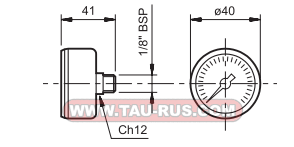 Визуальный индикатор для сливных фильтров FRC, идентификационный код VR/10