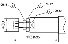 Размеры регулирующего устройства клапана HG для опции / V Размеры регулирующего устройства клапана HG для опции / V