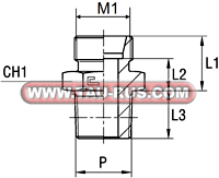 Фитинг прямой 1018...1 резьба коническая NPT Фитинг прямой 1018...1 резьба коническая NPT