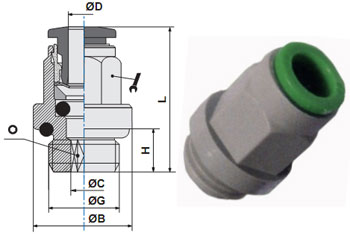 Прямой цановый фитинг чертёж, фото