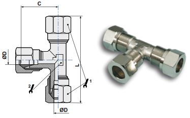Фитинг-тройник чертёж, фото