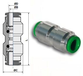 Цанговый соединитель трубок чертёж, фото