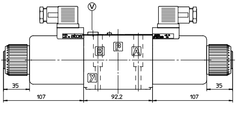 размеры гидрораспределителей DKER-1711/WP-X 24DC, DKER-1713/1/L1-X 24DC, DKER-1714-X-24DC