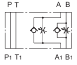 Гидросхема дросселя ERS4M-D/40 Гидросхема дросселя ERS4M-D/40