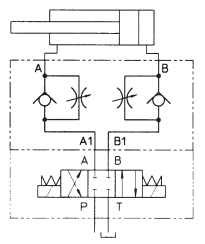 Гидросхема клапанов (дросселей) HQ-022 KQ-022 JPQ-222 JPQ-322