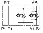 Гидросхема дросселя MERS-D/M/50 MERS-GD/M/50