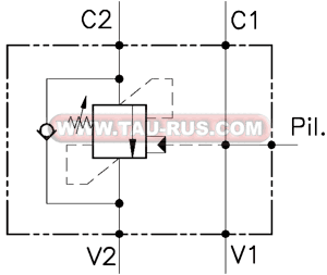 Гидросхема клапана OWC-30-SE-14-L (001.623.0X0) Гидросхема клапана OWC-30-SE-14-L (001.623.0X0)