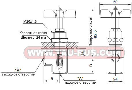 Размеры дросселя GCTR-02-32, GCTR-02-3280, GCTR-02-3290