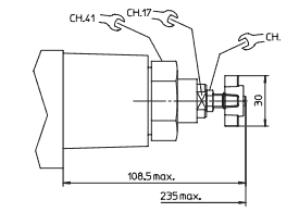 Размеры регулирующего устройства клапана JPG-211 для опции / V Размеры регулирующего устройства клапана JPG-211 для опции / V
