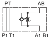 Гидросхема дросселя MERS-SA/M/50 MERS-GSA/M/50