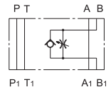 Гидросхема дросселя ERS4M-SB/40 Гидросхема дросселя ERS4M-SB/40