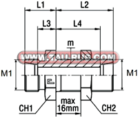 Фитинг соединитель трубок для перегородок 1036...1 в сборе