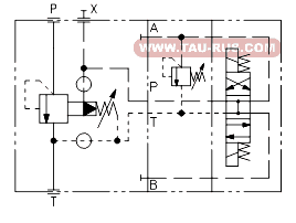 Гидросхема клапана ARAM-20/20, ARAM-32/20