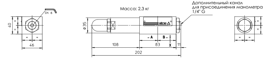 Размеры гидроклапанов HG-031/100 (32, 50, 75, 210) / V(VS), HG-033/50 (32, 75, 100, 210) / V(VS) HG-034/210 (32, 50, 75, 100) / V(VS) Размеры гидроклапанов HG-031/100 (32, 50, 75, 210) / V(VS), HG-033/50 (32, 75, 100, 210) / V(VS) HG-034/210 (32, 50, 75, 100) / V(VS)
