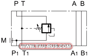 Обозначение (гидросхема) клапанов последовательности MSD Обозначение (гидросхема) клапанов последовательности MSD