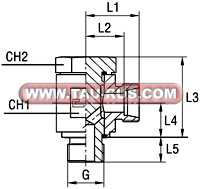 Фитинг угловой поворотный типа Banjo 1013...1
