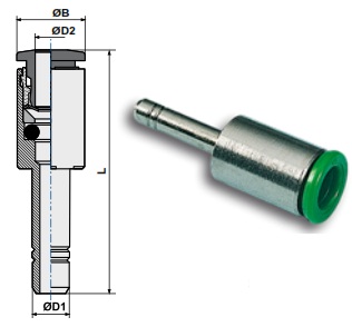 Фитинг-переходник цанговый чертёж, фото