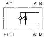 Гидросхема дросселя QTM5-SB/10