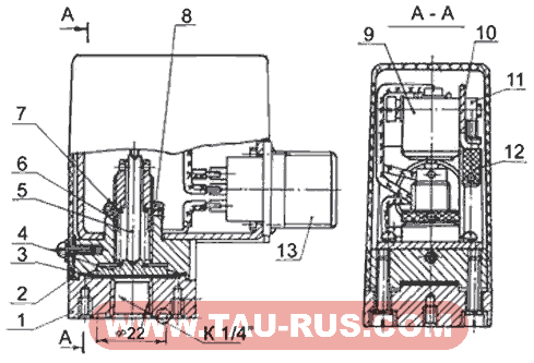 Устройство и работа реле давления РД-4/25М, РД4/25М-10