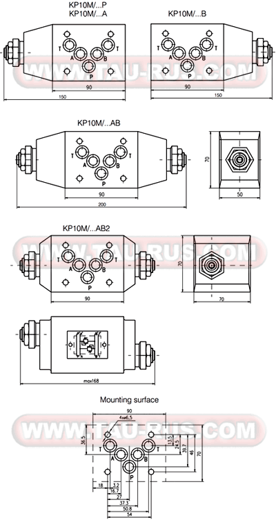 Размеры клапанов предохранительных KP10M/10-AB(AB2,A,B,T), KP10M/20-AB(AB2,A,B,T), KP10M/32-AB(AB2,A,B,T) Размеры клапанов предохранительных KP10M/10-AB(AB2,A,B,T), KP10M/20-AB(AB2,A,B,T), KP10M/32-AB(AB2,A,B,T)