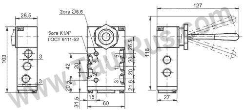 Чертёж 5Р6-366-3, 5Р6-367-3
