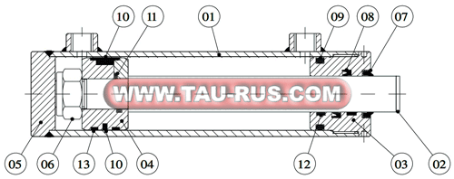 Гидроцилиндры MDA-32/20, MDA-40/25, MDA-50/30, MDA-60/30, MDA-70/50, MDA-80/50, MDA-100/50, MDA-120/70