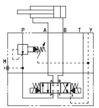 Гидросхема Клапан редукционный JPG-211 (JPG-211/100, JPG-211/210) Гидросхема Клапан редукционный JPG-211 (JPG-211/100, JPG-211/210)
