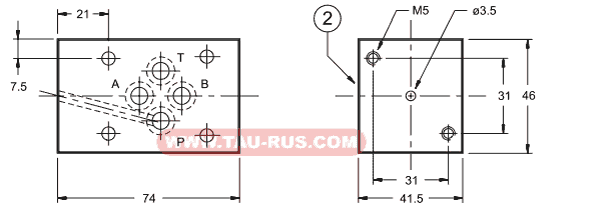 Промежуточная плита PM-PSP-P/10N Код 1950621, для установки реле давления PSP