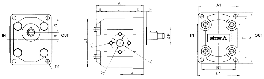 Размеры шестеренных насосов PFG-114 PFG-120 PFG-128 PFG-135 PFG-142 PFG-149 PFG-160 PFG-174 PFG-187 PFG-199 PFG-207 PFG-210 PFG-211 PFG-214 PFG-216 PFG-218 PFG-221 PFG-227 PFG-327 PFG-340 PFG-354