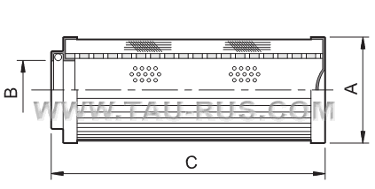 Размеры фильтроэлементов FPME-F05S(F05L), FPME-F10S(F10L), FPME-F25S(F25L) для фильтров FPM