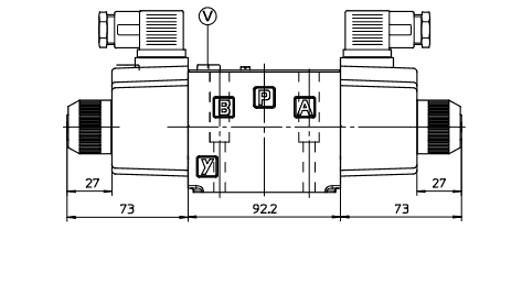 размеры гидрораспределителей DKE-1701/2-X 110/50/60AC, DKE-1710-X-230/50/60АC, DKE-1713 (1714)-X 230/50/60AC, DKE-1751/2-Х110/50/60AC