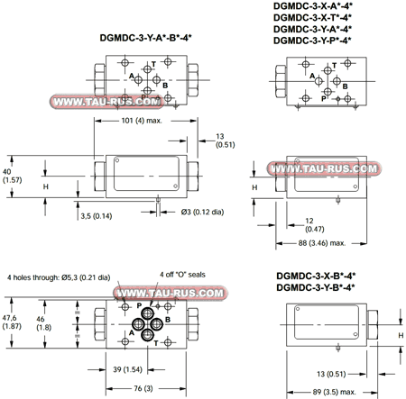 Размеры клапанов DGMDC-3-X(Y)-AN(K,M)-40, DGMDC-3-X(Y)-BN(K,M)-40, DGMDC-3-X(Y)-PN(K,M)-40, DGMDC-3-X(Y)-TN(K,M)-40 Размеры клапанов DGMDC-3-X(Y)-AN(K,M)-40, DGMDC-3-X(Y)-BN(K,M)-40, DGMDC-3-X(Y)-PN(K,M)-40, DGMDC-3-X(Y)-TN(K,M)-40