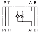 Гидросхема дросселя QTM5-SA/10