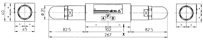 Размеры Гидроклапан HMP-012/50/V, HMP-012/100/VS, HMP-012/210/V, HMP-012/350/V