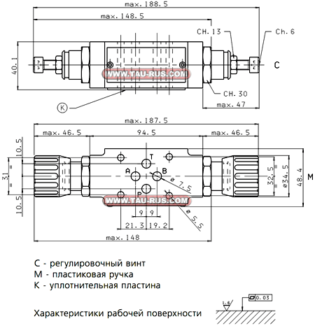 Размеры дросселей AM3QFAC004, AM3QFBC004, AM3QFPC004, AM3QFABC004 (AM.3.QF.A.C.004, AM.3.QF.B.C004, AM.3.QF.P.C004, AM.3.QF.AB.C004)