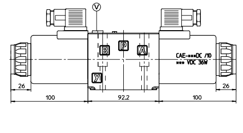 размеры гидрораспределителей DKE-1701/2-X-24DC, DKE-1710-X-24DC, DKE-1713 (1714)-X-24DC, DKE-1751/2-Х-24DC