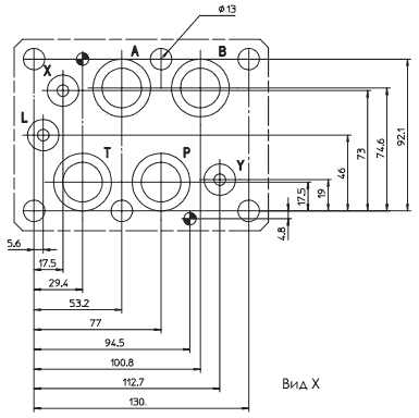 Монтажная поверхность гидроклапанов JPG-311/100 JPG-311/210 Монтажная поверхность гидроклапанов JPG-311/100 JPG-311/210