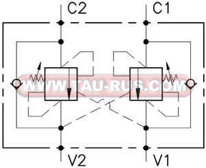 Гидросхема клапана OWC-30-DEI-14-L (001.626.0X0) Гидросхема клапана OWC-30-DEI-14-L (001.626.0X0)