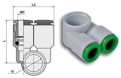 Фитинг-серьга двухсторонняя под пустотелый болт, дроссель чертёж, фото
