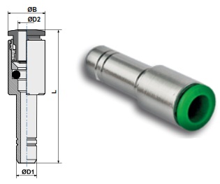 Фитинг-переходник цанговый чертёж, фото