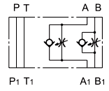 Гидросхема дросселя QTM5-RD/10