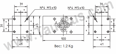 Размеры адаптеров BHM модульный монтаж для реле Atos MAP