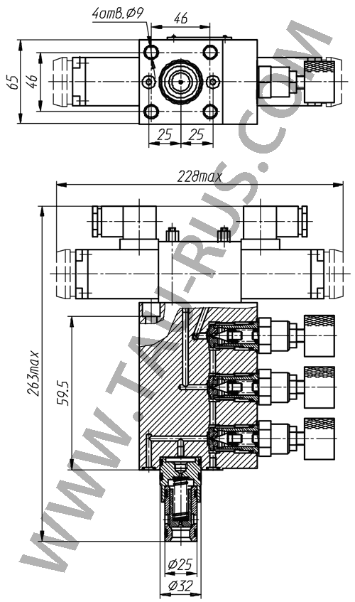Гидроклапан предохранительный вставного монтажа МКПВ-16/3Ф10