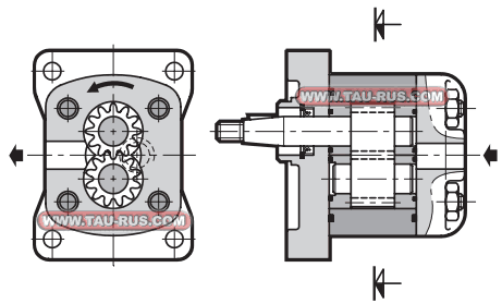 Шестеренные насосы 1P устройство. Устройство насоса 1P-1,6R/11N, 1P-2R/11N, 1P-2,5R/11N, 1P-3,3R/11N, насоса 1P-4,2R/11N, 1P-5R/11N, 1P-5,8R/11N, 1P-,7R/11N, 1P-7,5R/11N, 1P-9,2R/11N, 1P-11,5R/11N